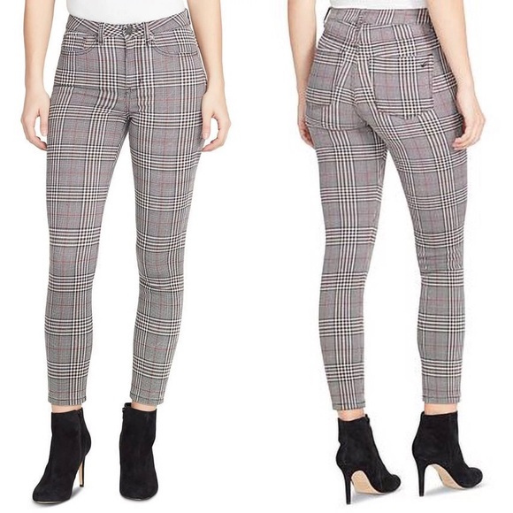 William Rast Denim - NWT William Rast Sculpted High Rise Ankle Skinny Plaid Jeans Size 32